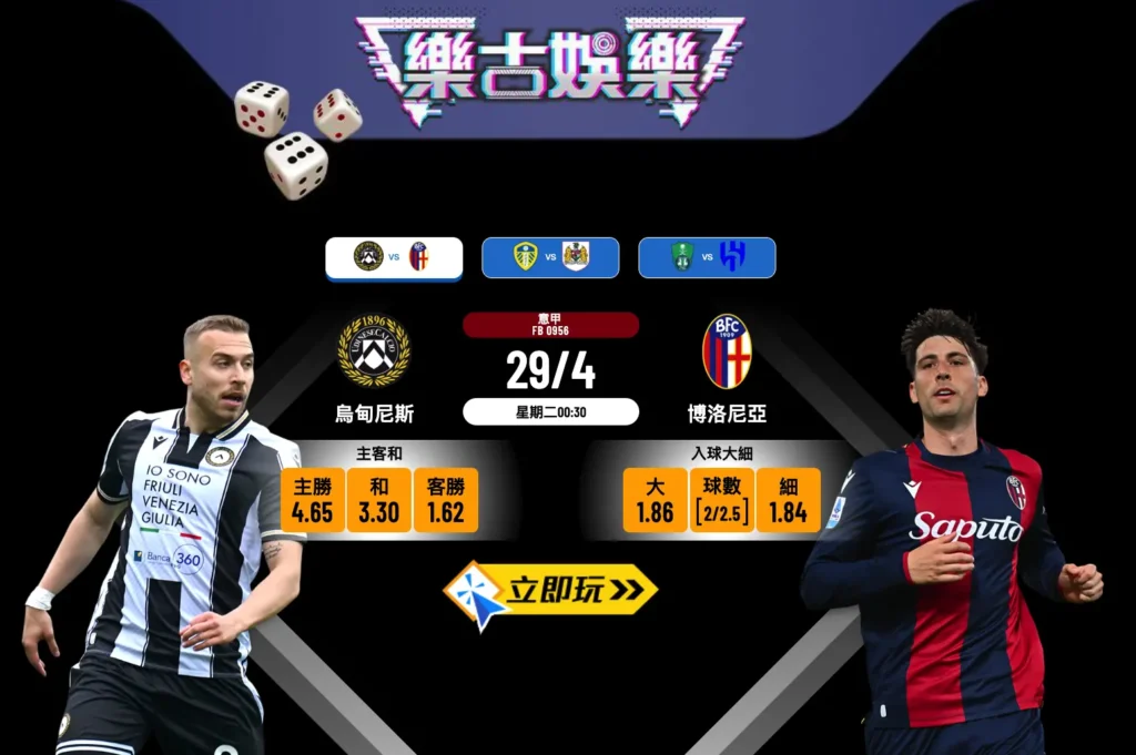 博洛尼亞 vs 烏甸尼斯：五大波膽推介與賽事全分析