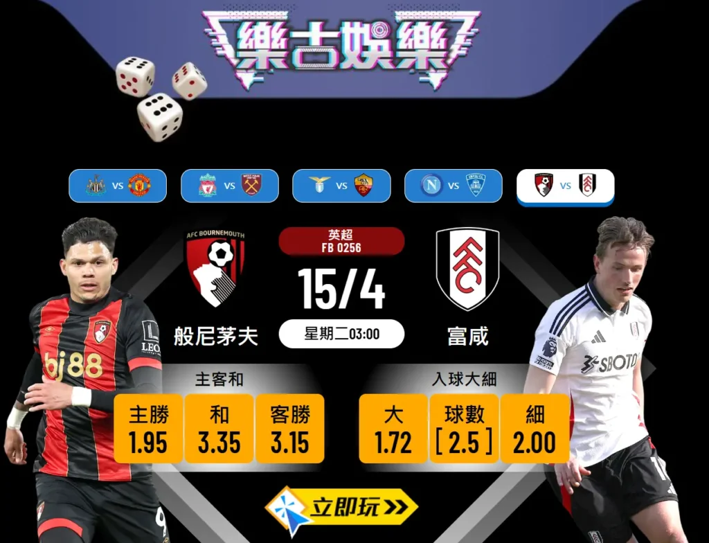 般尼茅夫VS富咸：英超樂古波膽推介及深入分析