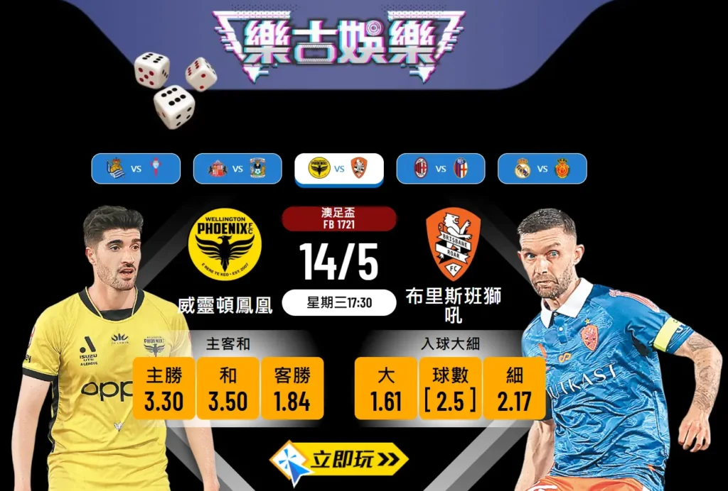 布里斯班獅吼 vs 威靈頓鳳凰：波膽深度分析、數據拆解與推介3大心水