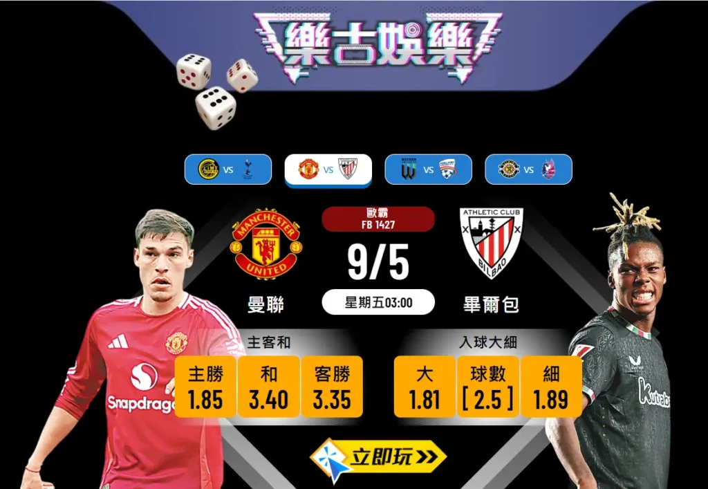 曼聯 vs 畢爾包波膽深度分析推介（2025）︱4大入球趨勢與預測