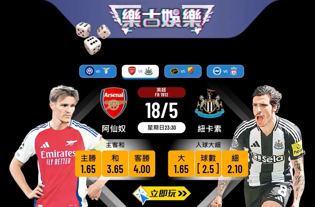 阿仙奴 vs 紐卡素波膽預測：最新英超心水盤路與深度數據分析（含4大冷盤建議）