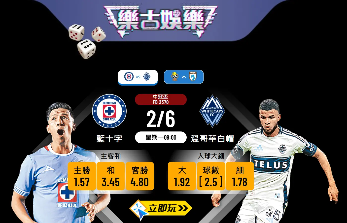 藍十字 vs 溫哥華白帽：5個波膽預測與分析（含數據查表）