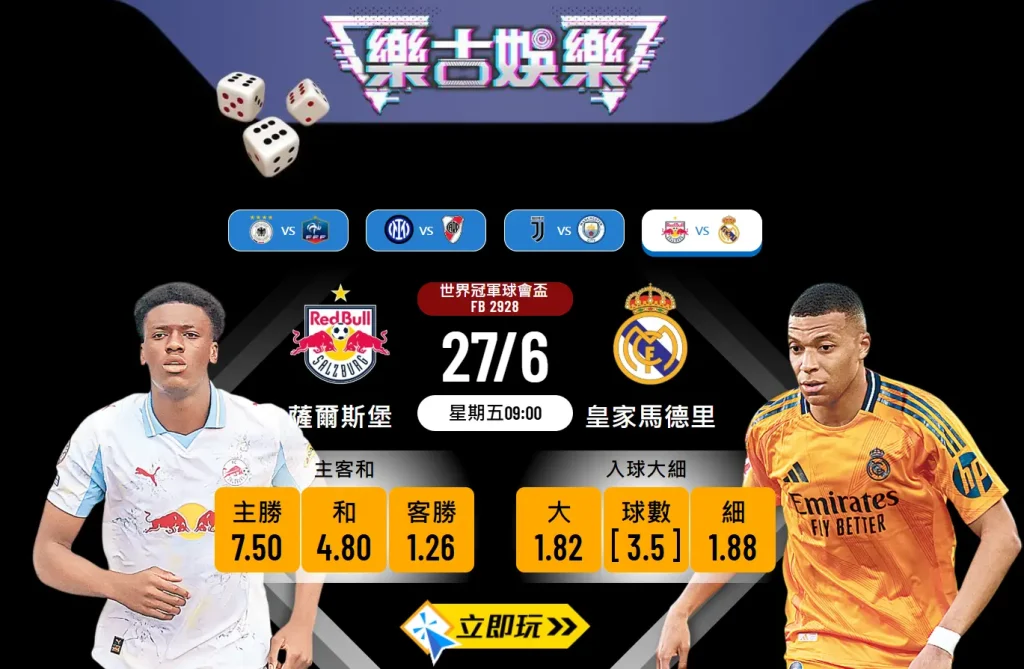 世界冠軍球會盃前瞻：薩爾斯堡 vs 皇家馬德里 3大關鍵數據分析