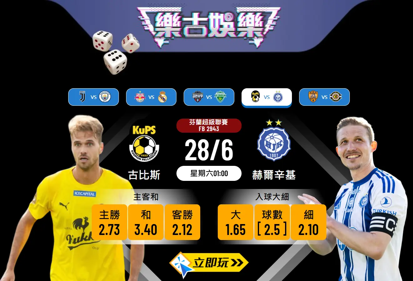 芬超前列大戰前瞻：古比斯 vs 赫爾辛基，拆解3大關鍵數據與波膽預測