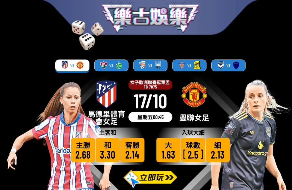 馬德里體育會女足 vs 曼聯女足：3大關鍵拆解女紅魔客勝玄機