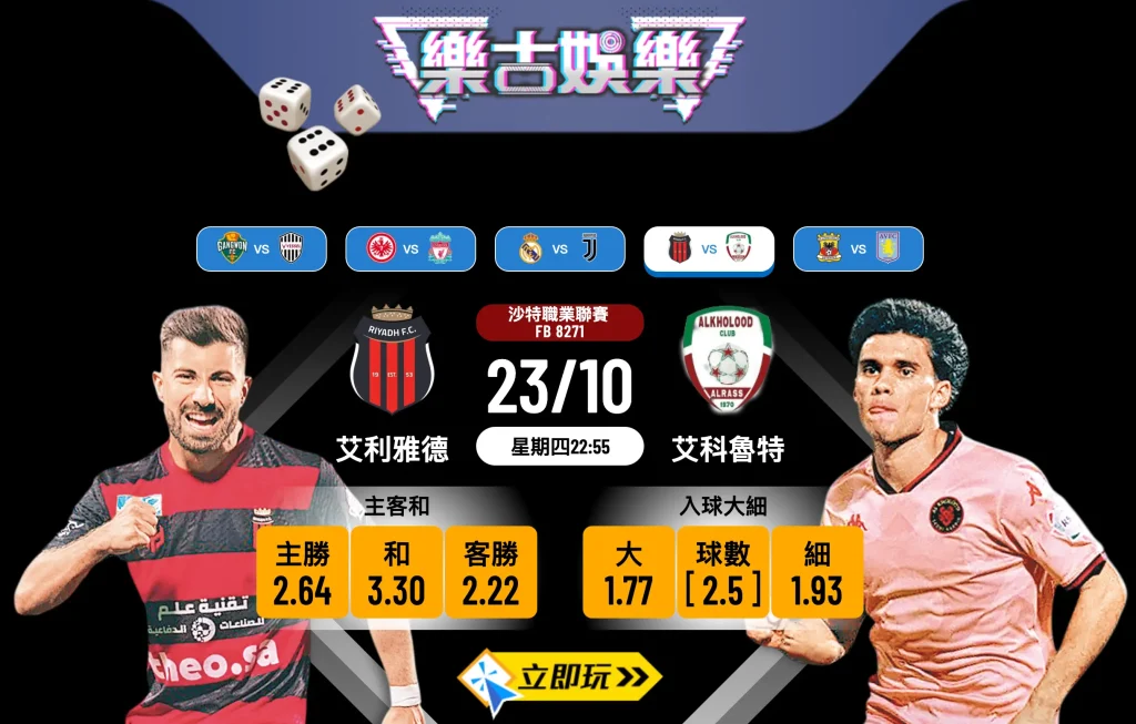 沙特聯賽前瞻2025：艾利雅德 vs 艾科魯特 狀態逆轉下的關鍵對決