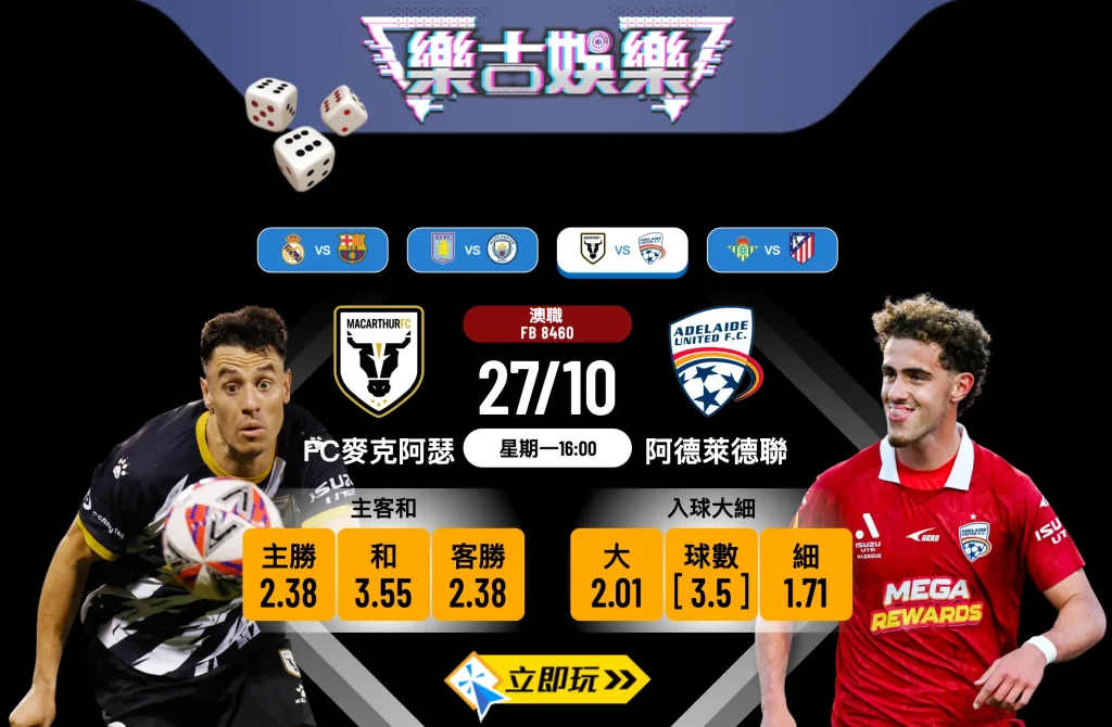 澳職前瞻：阿德萊德聯 vs FC麥克阿瑟 3大關鍵因素剖析