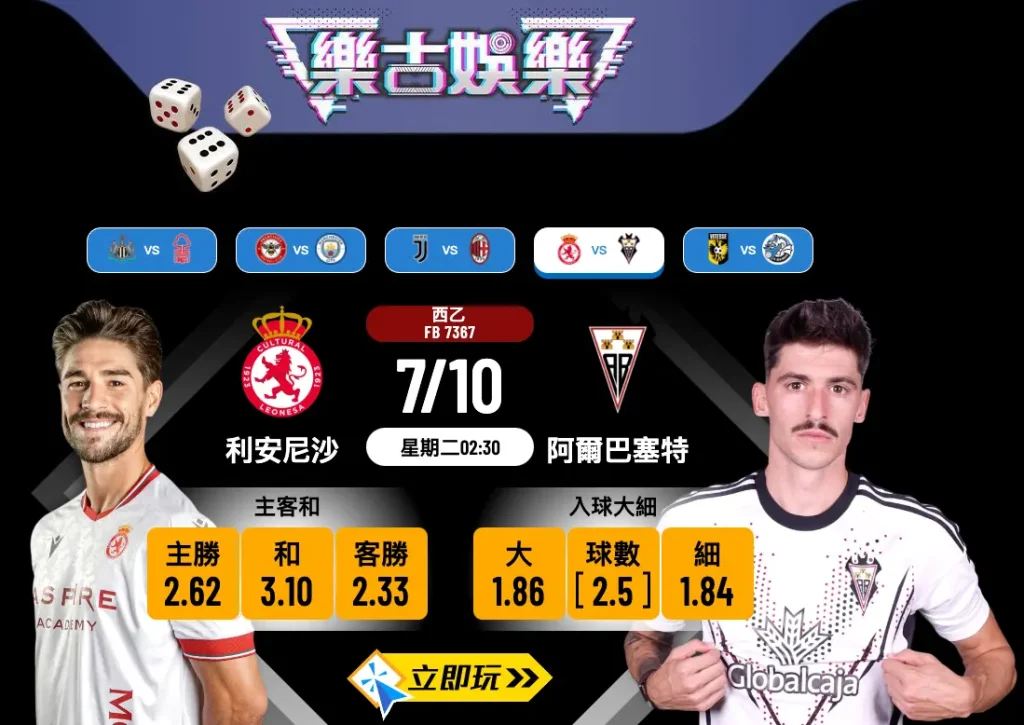 西乙前瞻分析：利安尼沙 vs 阿爾巴塞特 3大關鍵數據揭示入球大戰