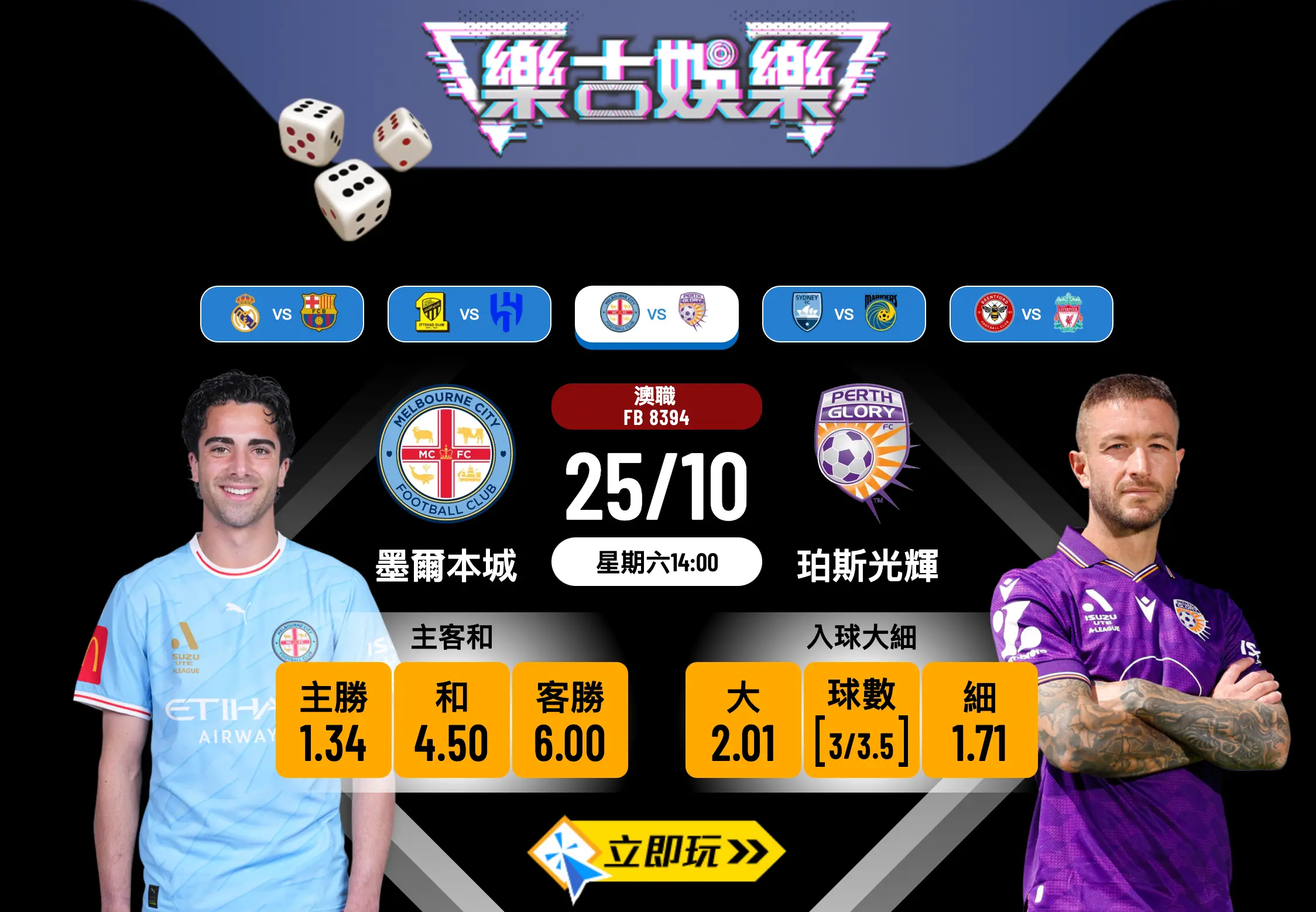 【澳職前瞻】墨爾本城 vs 珀斯光輝 3大關鍵數據拆解