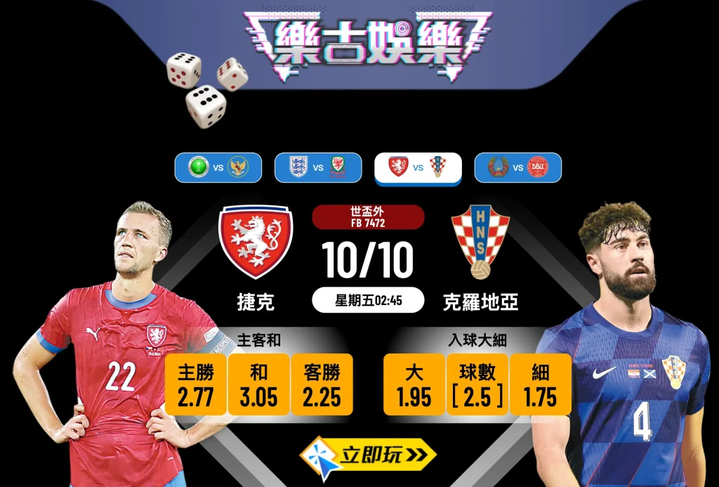 世盃外前瞻：捷克 vs 克羅地亞 3大投注焦點分析