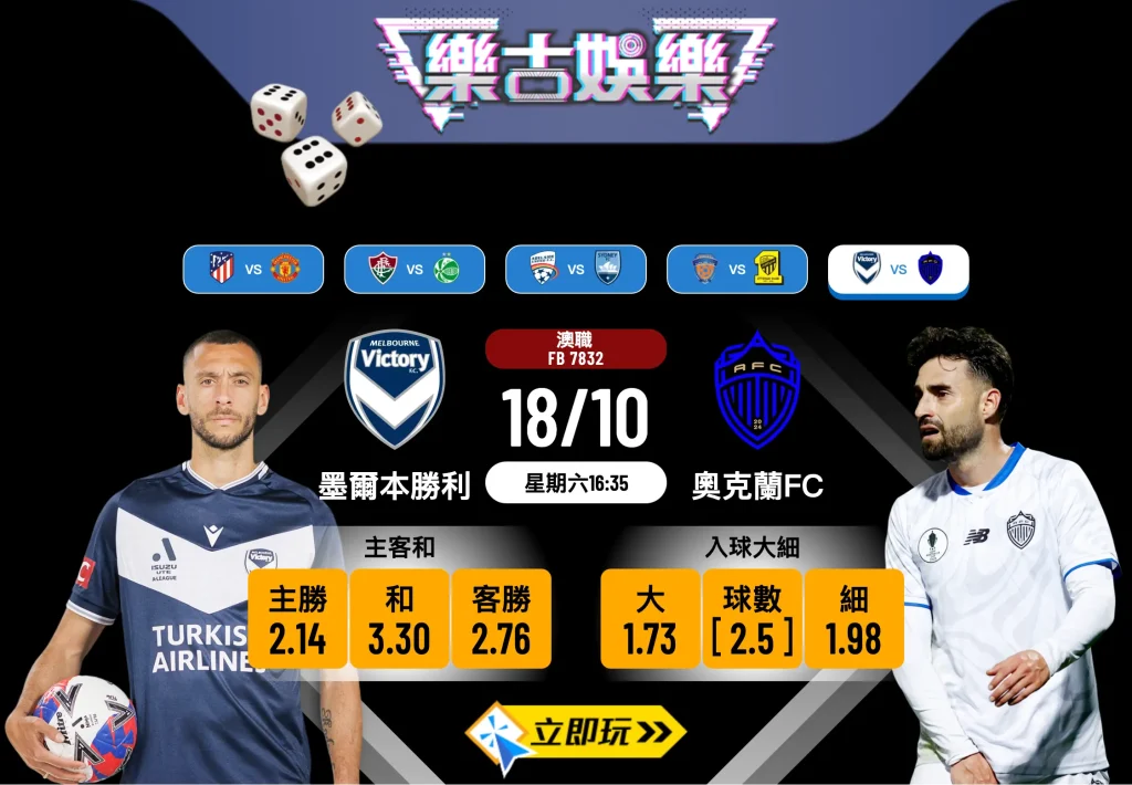 澳職前瞻2025：墨爾本勝利 vs 奧克蘭FC 亞軍復仇戰深度分析