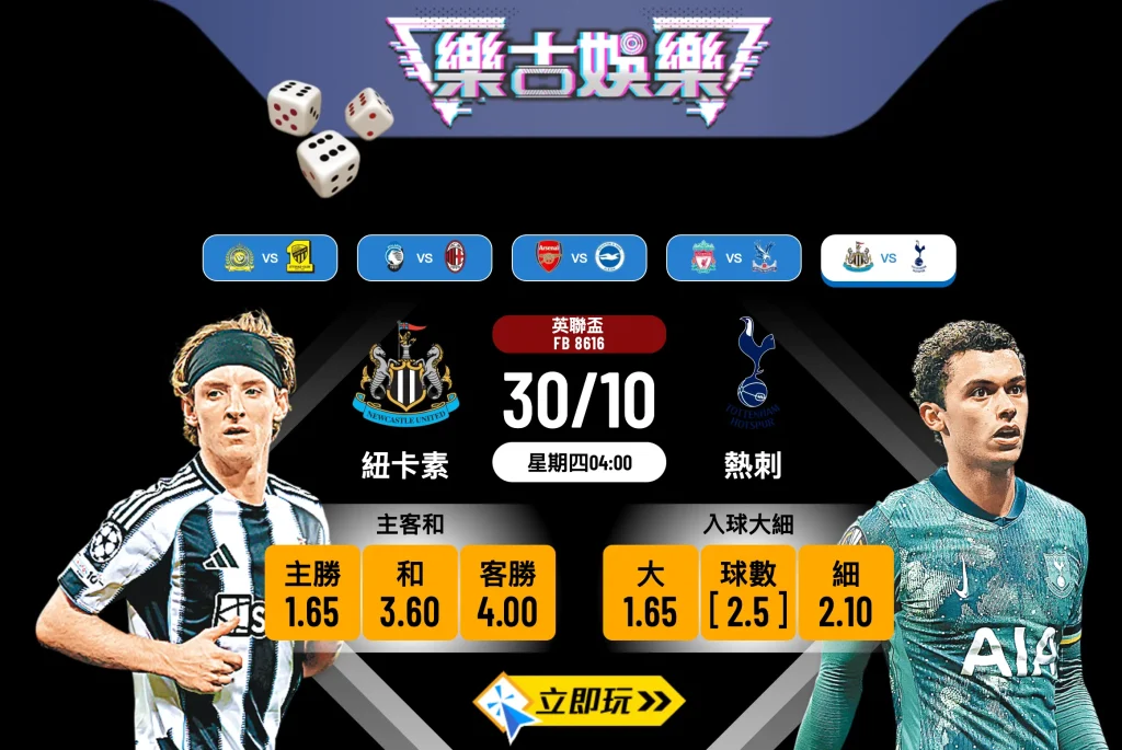 英聯盃前瞻分析：紐卡素 vs 熱刺 3大關鍵因素揭示勝負