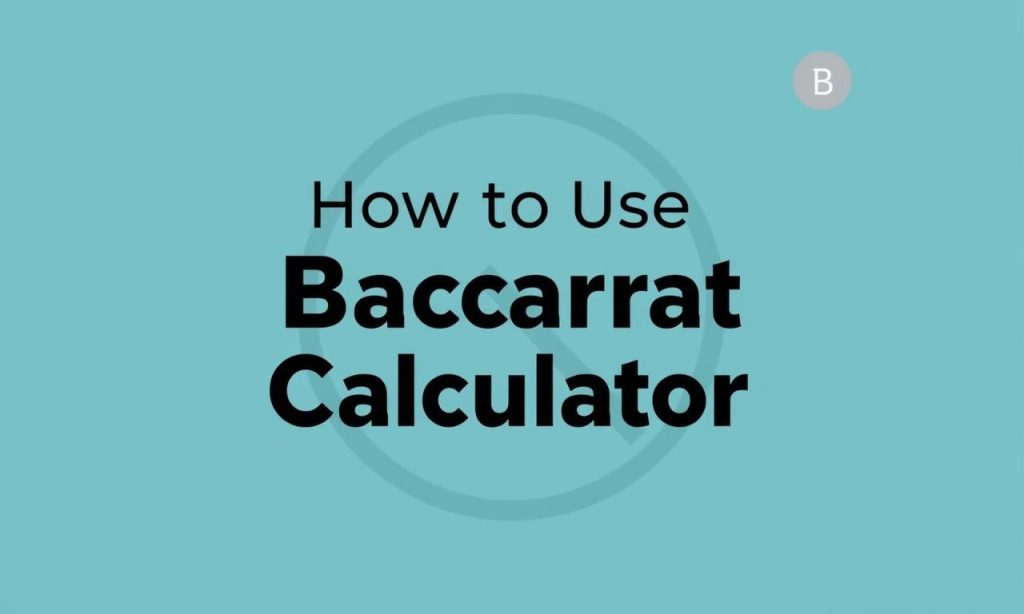 百家樂計算機使用方法介紹