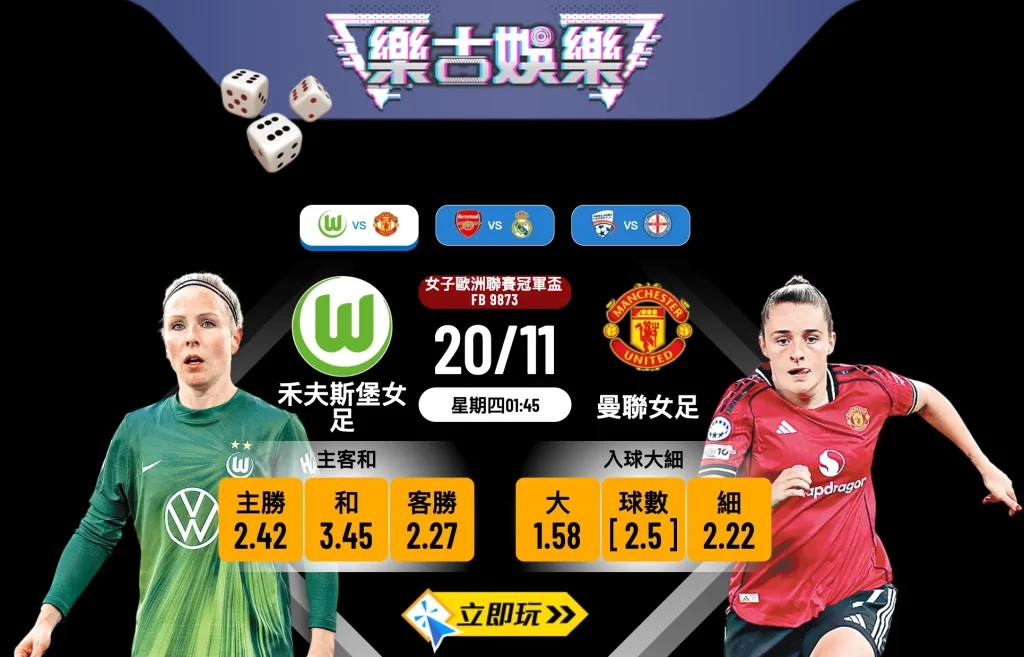 【女歐聯前瞻】禾夫斯堡女足 vs 曼聯女足：女紅魔3連勝強勢來襲？