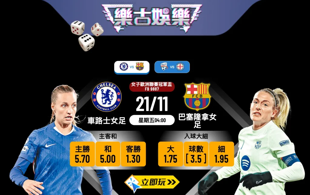 歐聯女足前瞻分析：車路士女足 vs 巴塞隆拿女足 3大看點拆解