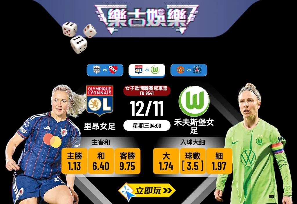 里昂女足 vs 禾夫斯堡女足：5連勝強勢數據全剖析！