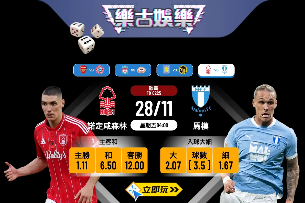 【歐霸前瞻2025】諾定咸森林 vs 馬模 深度分析及4大波膽預測