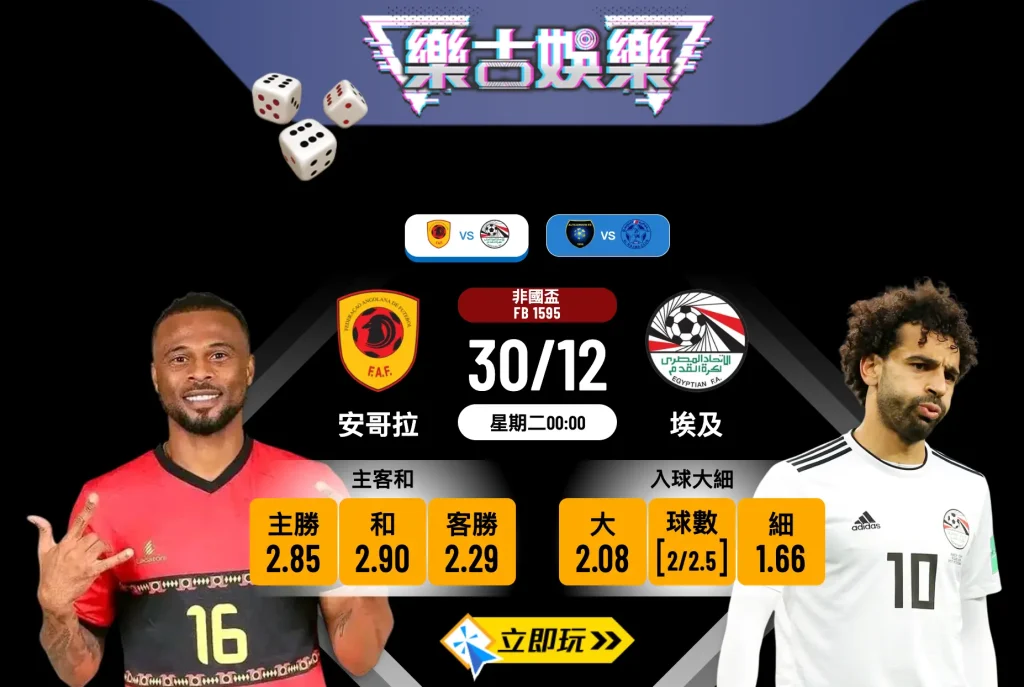 非國盃強勢預測：2025 安哥拉 vs 埃及 讓球盤路全解構 埃及留力隨時失分！