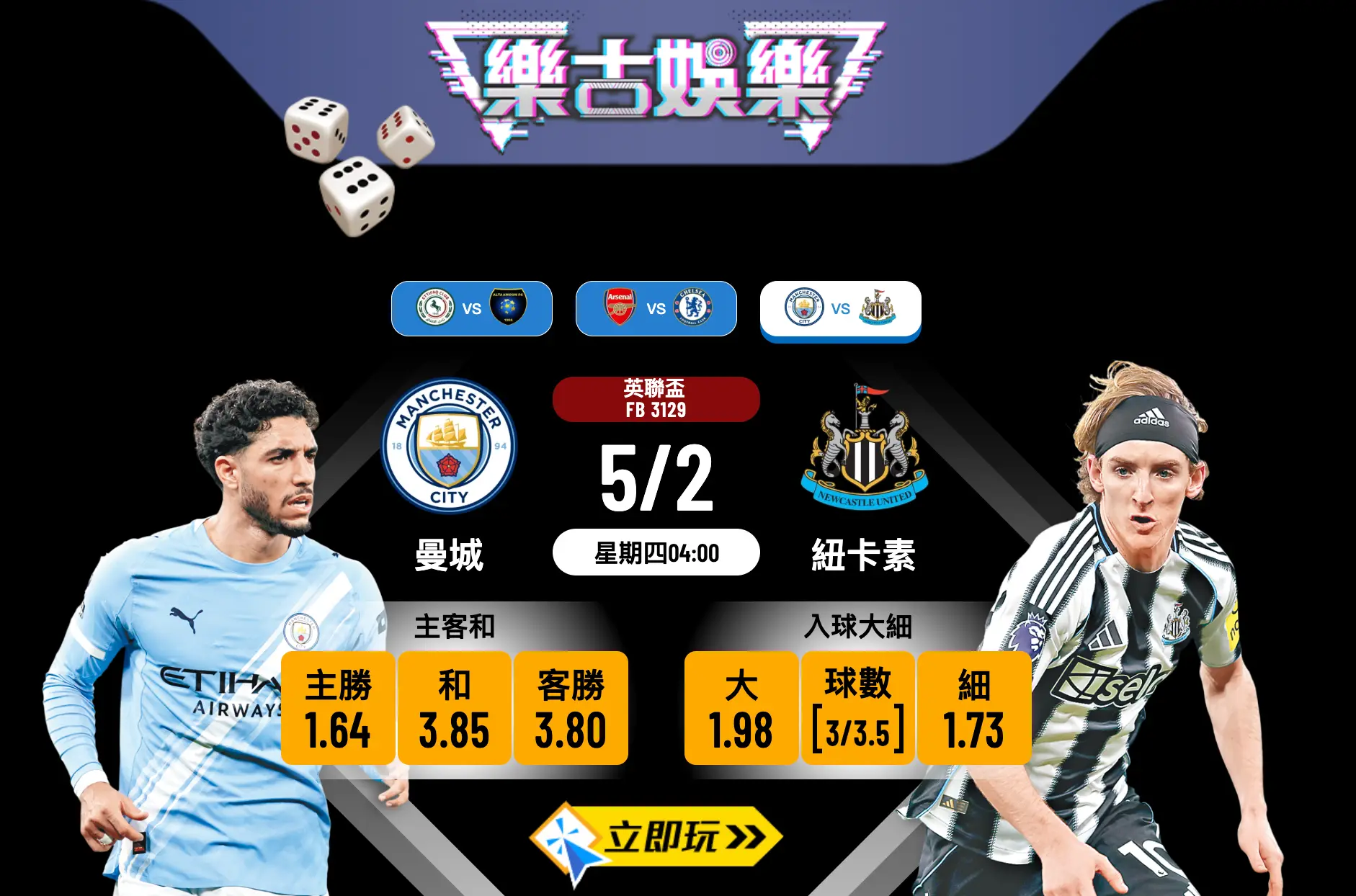 【樂古娛樂波膽推介】英聯盃4強次回合：曼城 VS 紐卡素 — 藍月亮主場強勢 喜鵲背水一戰難翻身