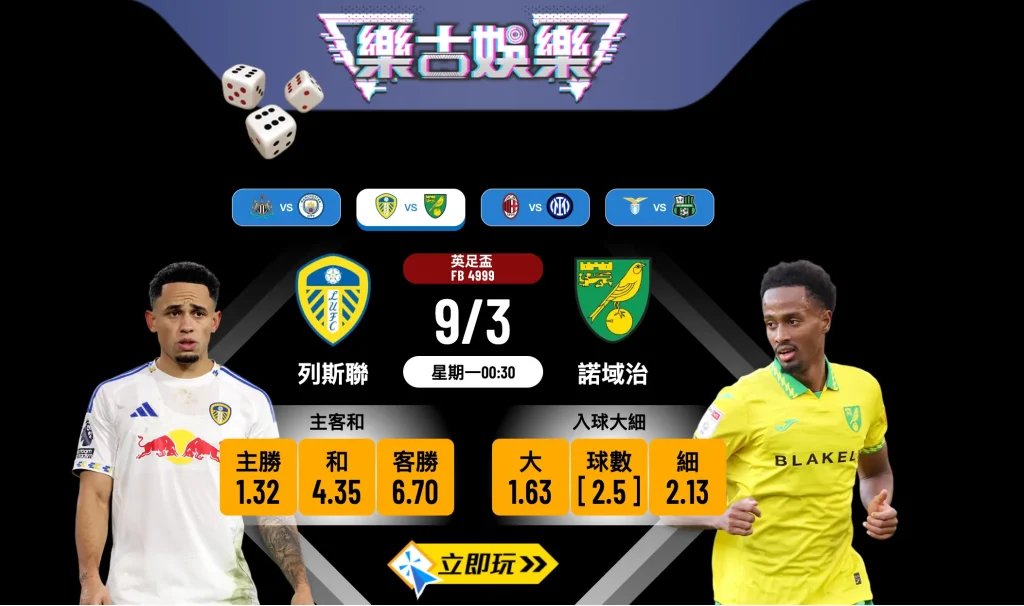 ⚽ 樂古娛樂波膽推介：英足盃16強 列斯聯 vs 諾域治 必睇3大贏錢秘笈！🏆