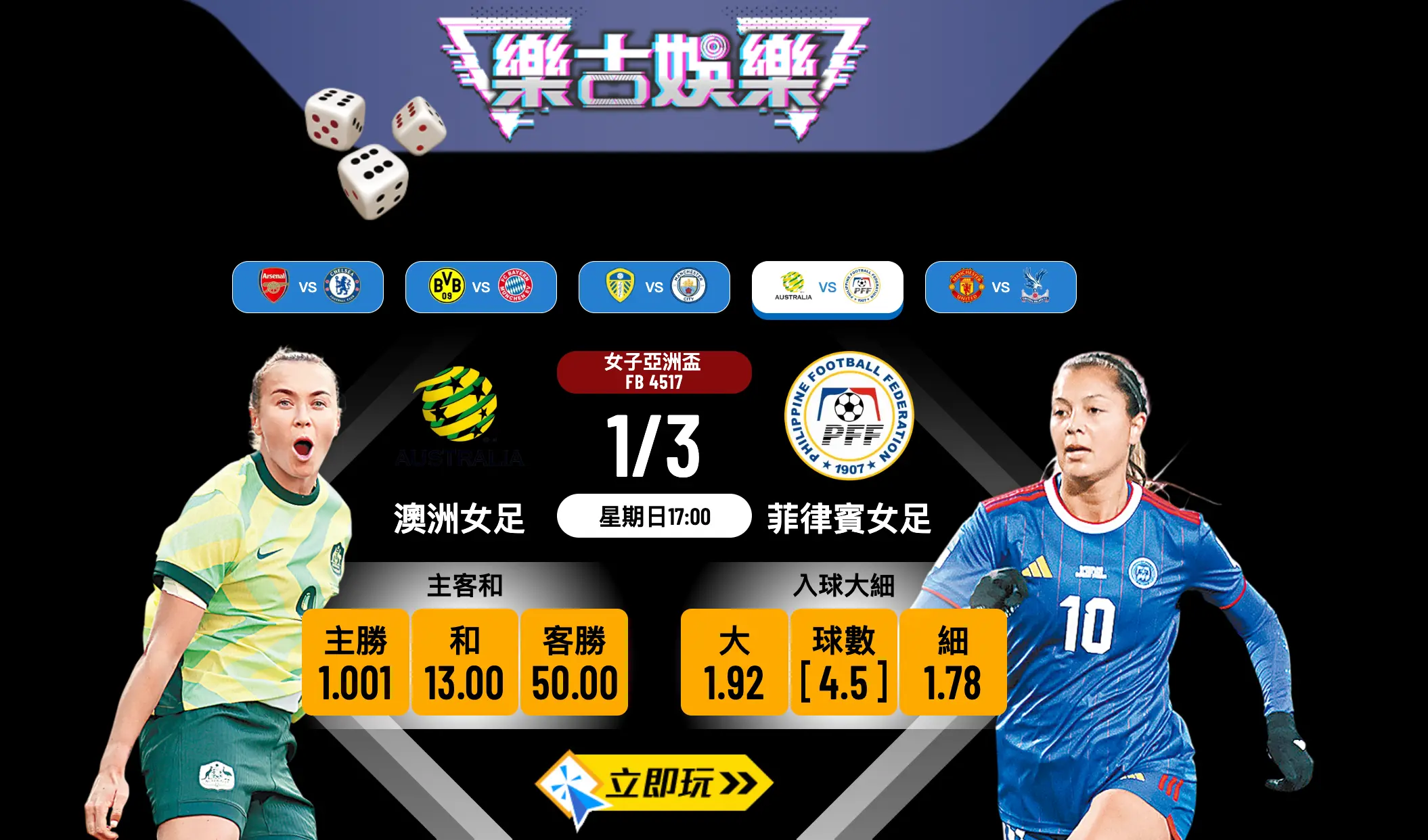 2026女子亞洲盃揭幕戰：澳洲女足 vs 菲律賓女足 波膽推介！強弱懸殊勢必「細」水長流？